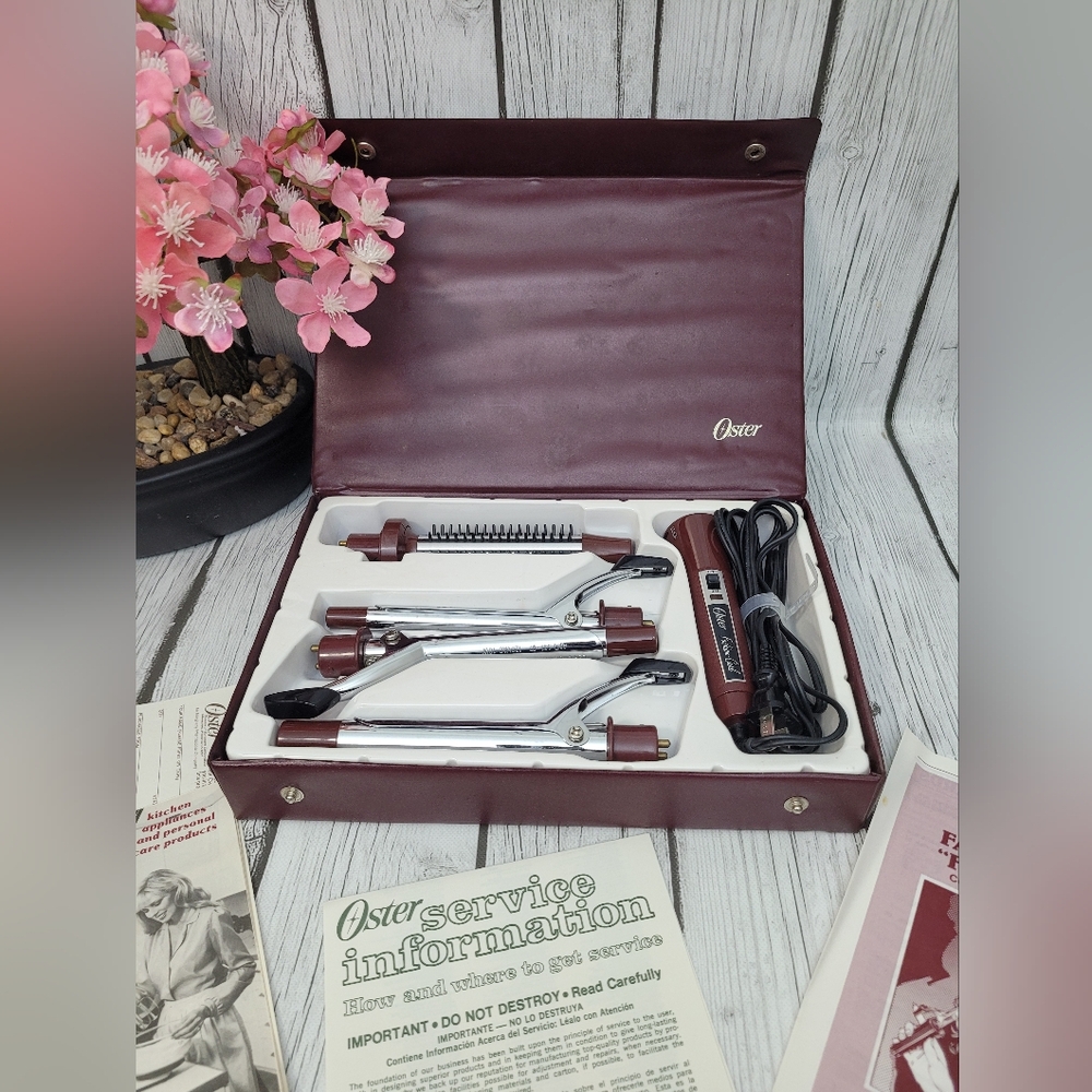 Vintage Oster 4-n-1 Curling Irons/Brush Set - Picture 2 of 3